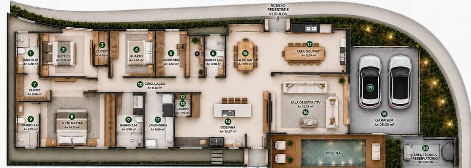 Planta humanizada da Casa Ágape