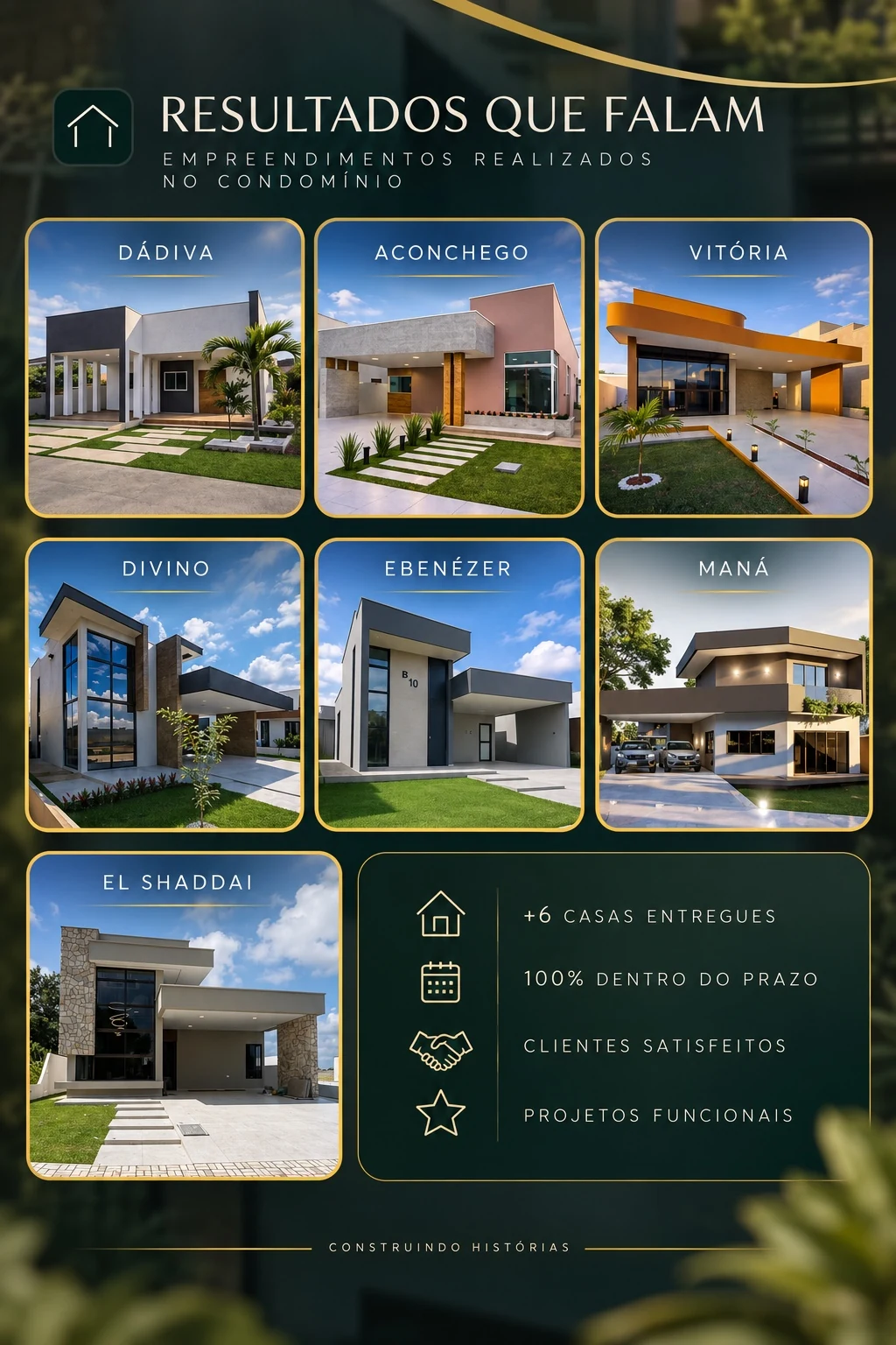 Casas já entregues pela JC Empreendimentos