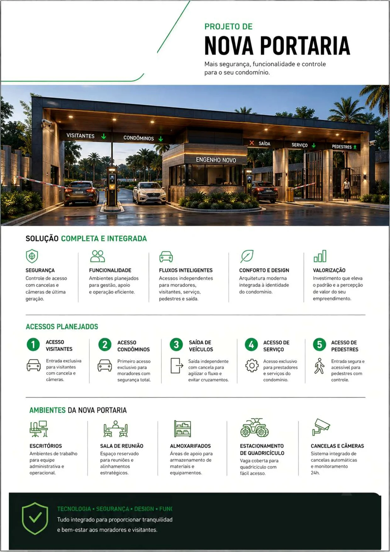 Projeto da nova portaria do Residencial Engenho Novo