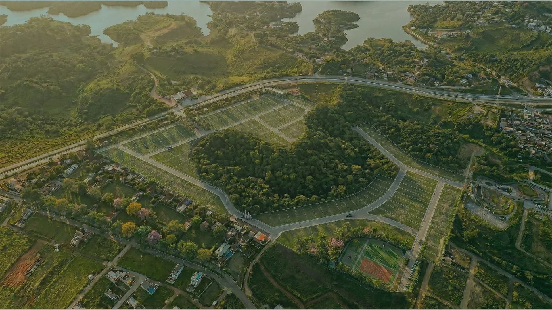 Vista aérea do Villa Imperial, em Paudalho
